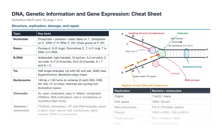 Cheat sheet, page 1 (partial preview)