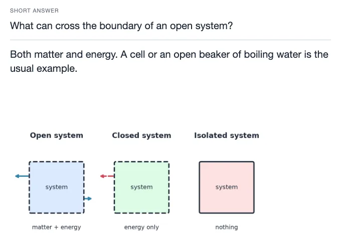 Sample card from Chemical Thermodynamics and Kinetics, answer side